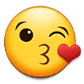 Emoji 😘 Faccina Che Manda Un Bacio su Samsung One UI 2.5.