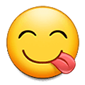 😋 Emoji sich die Lippen leckendes Gesicht Samsung One UI 2.5.