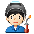 🧑🏻‍🏭 Emoji Funcionário De Fábrica: Pele Clara na Samsung One UI 2.5.