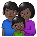 👪🏿 Emoji Família, Pele Escura na Samsung One UI 2.5.
