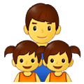 👨‍👧‍👧 Emoji Familie: Mann, Mädchen und Mädchen Samsung One UI 2.5.