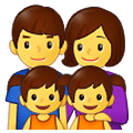 👨‍👩‍👧‍👧 Emoji Familie: Mann, Frau, Mädchen und Mädchen Samsung One UI 2.5.