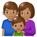 Émoji 👪🏽 Famille, Peau Légèrement Mate sur Samsung One UI 2.5.