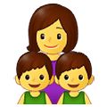 Émoji 👩‍👦‍👦 Famille : Femme, Garçon Et Garçon sur Samsung One UI 2.5.