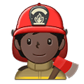🧑🏿‍🚒 Emoji Feuerwehrmann/-frau: dunkle Hautfarbe Samsung One UI 2.5.