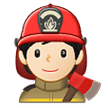 🧑🏻‍🚒 Emoji Feuerwehrmann/-frau: helle Hautfarbe Samsung One UI 2.5.