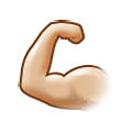💪🏼 Emoji Bíceps Flexionado: Tono De Piel Claro Medio en Samsung One UI 2.5.