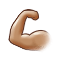 💪🏽 Emoji Bíceps: Pele Morena na Samsung One UI 2.5.