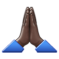 🙏🏿 Emoji Manos En Oración: Tono De Piel Oscuro en Samsung One UI 2.5.