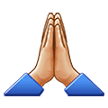 🙏🏼 Emoji Manos En Oración: Tono De Piel Claro Medio en Samsung One UI 2.5.
