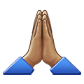 🙏🏽 Emoji Manos En Oración: Tono De Piel Medio en Samsung One UI 2.5.