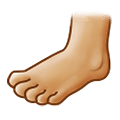 🦶🏼 Emoji Fuß: mittelhelle Hautfarbe Samsung One UI 2.5.