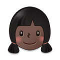 👧🏿 Emoji Niña: Tono De Piel Oscuro en Samsung One UI 2.5.