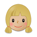 👧🏼 Emoji Niña: Tono De Piel Claro Medio en Samsung One UI 2.5.