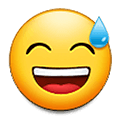 😅 Emoji grinsendes Gesicht mit Schweißtropfen Samsung One UI 2.5.