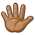 🖐🏽 Emoji Mão Aberta Com Os Dedos Separados: Pele Morena na Samsung One UI 2.5.