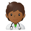 🧑🏾‍⚕️ Emoji Arzt/Ärztin: mitteldunkle Hautfarbe Samsung One UI 2.5.