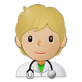 🧑🏼‍⚕️ Emoji Arzt/Ärztin: mittelhelle Hautfarbe Samsung One UI 2.5.