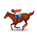 🏇🏿 Emoji Corrida De Cavalos: Pele Escura na Samsung One UI 2.5.