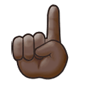 ☝🏿 Emoji Dedo índice Hacia Arriba: Tono De Piel Oscuro en Samsung One UI 2.5.