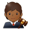 🧑🏾‍⚖️ Emoji Juiz No Tribunal: Pele Morena Escura na Samsung One UI 2.5.