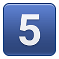 Emoji 5️⃣ Tasto: 5 su Samsung One UI 2.5.