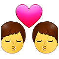 Emoji 👨‍❤️‍💋‍👨 Bacio Tra Coppia: Uomo E Uomo su Samsung One UI 2.5.