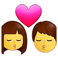 👩‍❤️‍💋‍👨 Emoji sich küssendes Paar: Frau, Mann Samsung One UI 2.5.