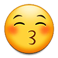 😚 Emoji Cara Besando Con Los Ojos Cerrados en Samsung One UI 2.5.