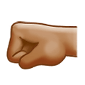 Emoji 🤛🏽 Pugno A Sinistra: Carnagione Olivastra su Samsung One UI 2.5.