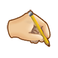 🖎🏻 Emoji Mão esquerda escrevendo: Pele Clara na Samsung One UI 2.5.