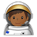 👨🏾‍🚀 Emoji Astronauta Homem: Pele Morena Escura na Samsung One UI 2.5.