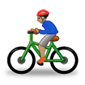 🚴🏽‍♂️ Emoji Homem Ciclista: Pele Morena na Samsung One UI 2.5.