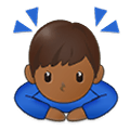 🙇🏾‍♂️ Emoji Homem Fazendo Reverência: Pele Morena Escura na Samsung One UI 2.5.