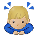 🙇🏼‍♂️ Emoji Homem Fazendo Reverência: Pele Morena Clara na Samsung One UI 2.5.