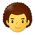 👨‍🦱 Emoji Homem: Cabelo Cacheado na Samsung One UI 2.5.