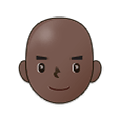 👨🏿‍🦲 Emoji Mann: dunkle Hautfarbe, Glatze Samsung One UI 2.5.