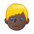 👱🏿‍♂️ Emoji Homem: Pele Escura E Cabelo Loiro na Samsung One UI 2.5.