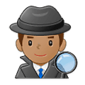 🕵🏽‍♂️ Emoji Detective Hombre: Tono De Piel Medio en Samsung One UI 2.5.