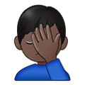 🤦🏿‍♂️ Emoji Homem Decepcionado: Pele Escura na Samsung One UI 2.5.