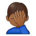 🤦🏾‍♂️ Emoji sich an den Kopf fassender Mann: mitteldunkle Hautfarbe Samsung One UI 2.5.