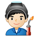 👨🏻‍🏭 Emoji Fabrikarbeiter: helle Hautfarbe Samsung One UI 2.5.