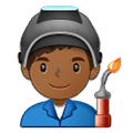👨🏾‍🏭 Emoji Fabrikarbeiter: mitteldunkle Hautfarbe Samsung One UI 2.5.