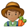 Emoji 👨🏽‍🌾 Contadino: Carnagione Olivastra su Samsung One UI 2.5.
