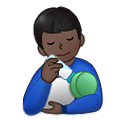 👨🏿‍🍼 Emoji Homem Alimentando Bebê: Pele Escura na Samsung One UI 2.5.