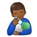 Émoji 👨🏾‍🍼 Homme Allaitant Un Bébé : Peau Mate sur Samsung One UI 2.5.