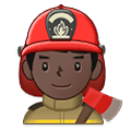 👨🏿‍🚒 Emoji Feuerwehrmann: dunkle Hautfarbe Samsung One UI 2.5.
