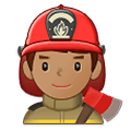 Emoji 👨🏽‍🚒 Pompiere Uomo: Carnagione Olivastra su Samsung One UI 2.5.