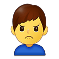 🙍‍♂️ Emoji Homem Franzindo A Sobrancelha na Samsung One UI 2.5.