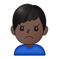 🙍🏿‍♂️ Emoji Hombre Frunciendo El Ceño: Tono De Piel Oscuro en Samsung One UI 2.5.